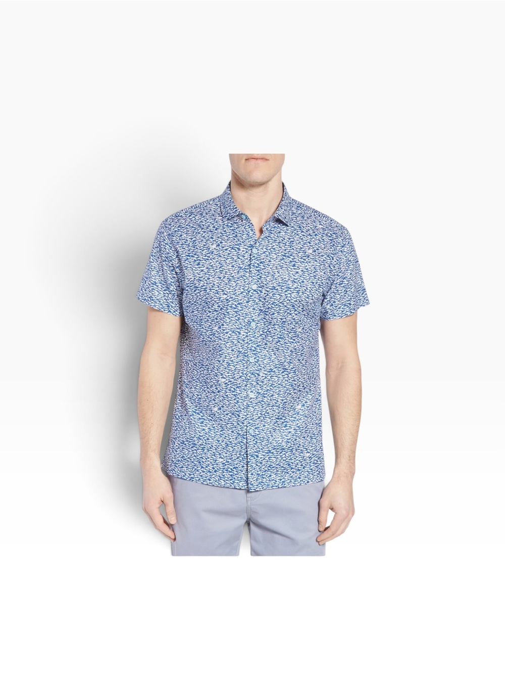 TORI RICHARD mens shark shirt Large L